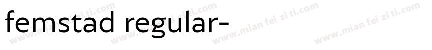 femstad regular字体转换
